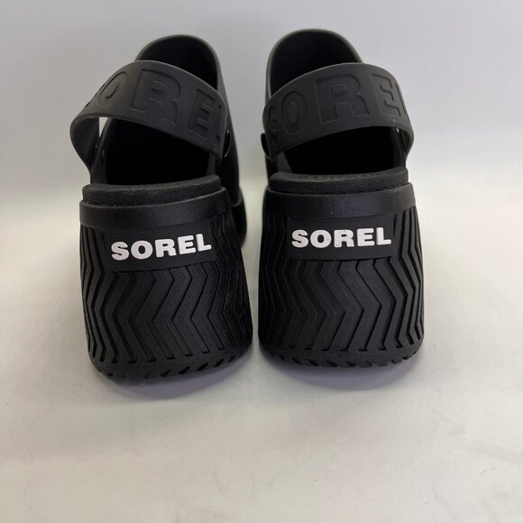 Sorel Ona Streetworks Black Clog Heel Size 11 Slip-On Rubber Comfort Shoe - Picture 5 of 16